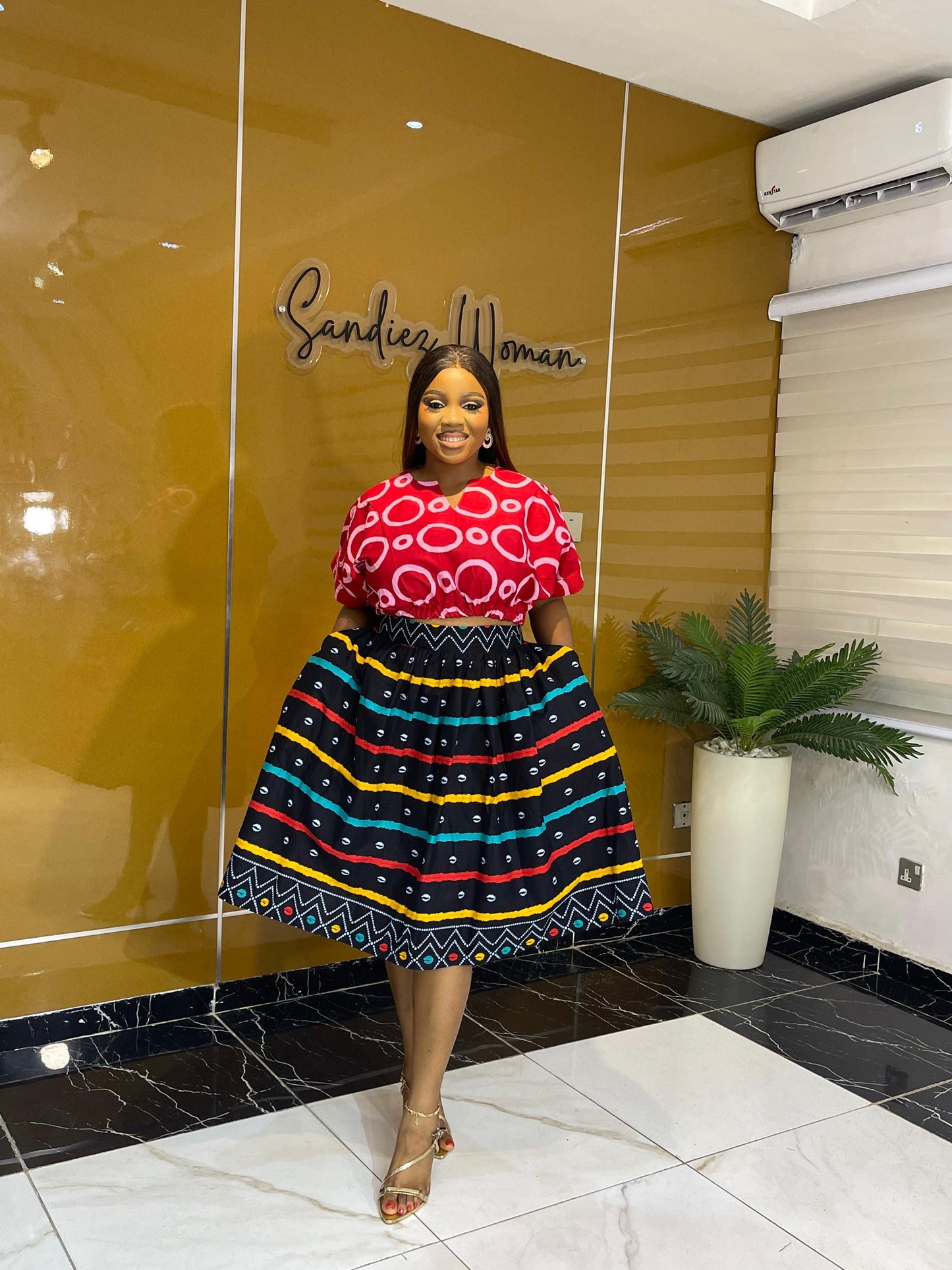 Ankara skirt set