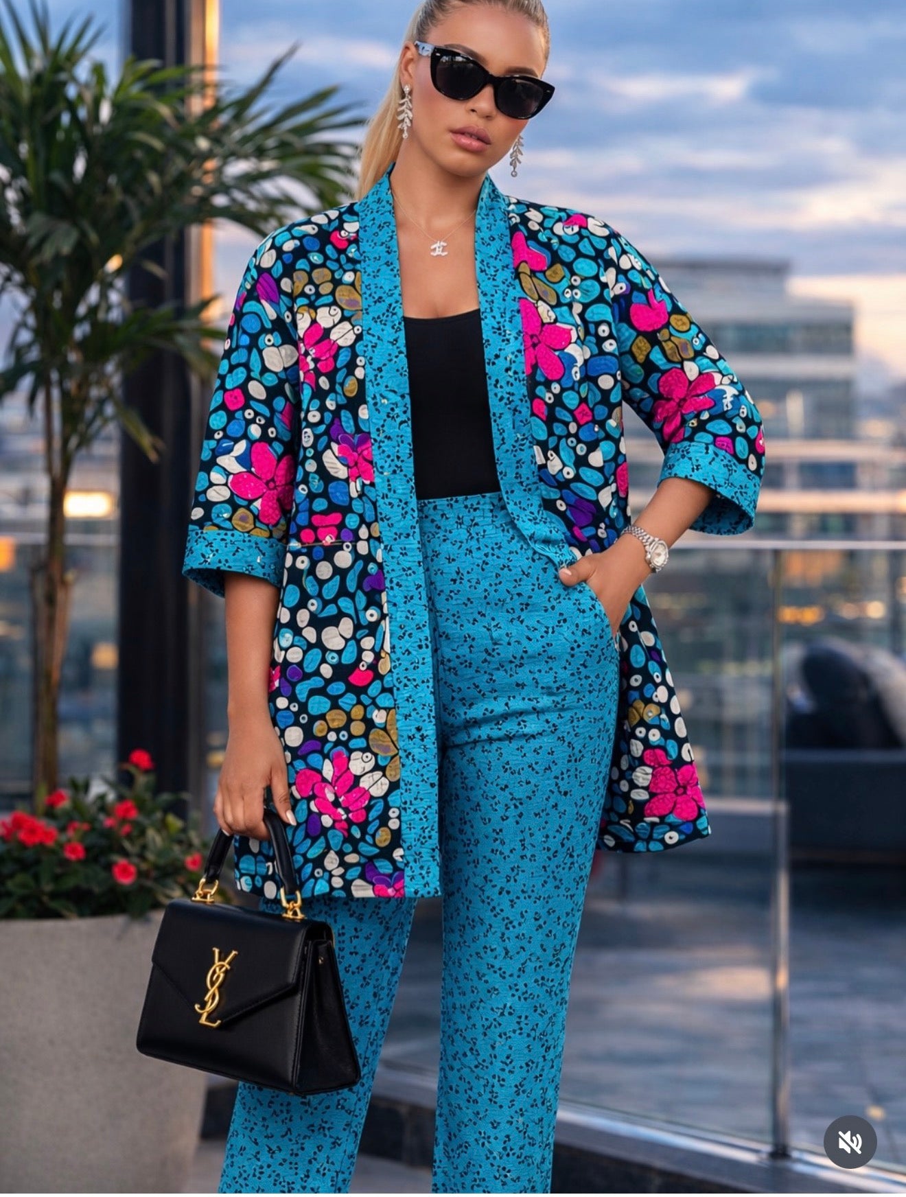 Ankara kimono set