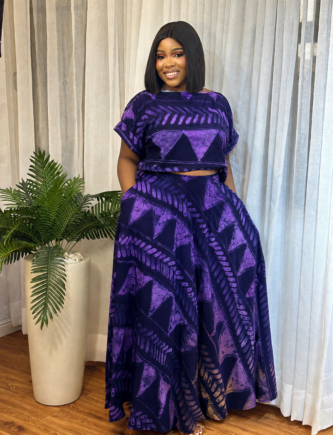 Adire skirt set
