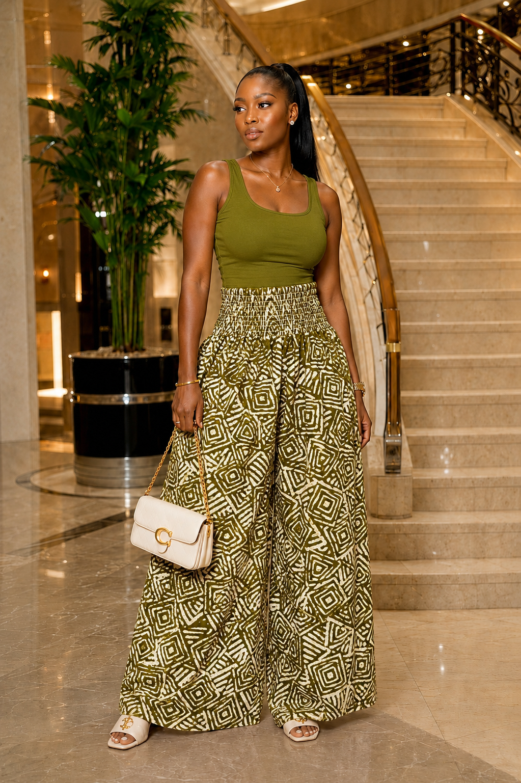 Adire smock pants