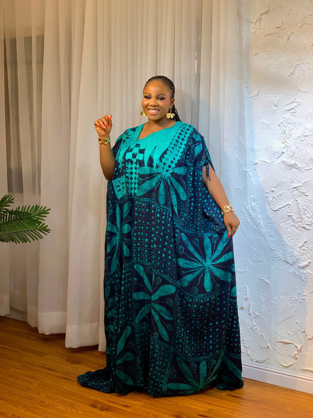 Arewa Adire kaftan