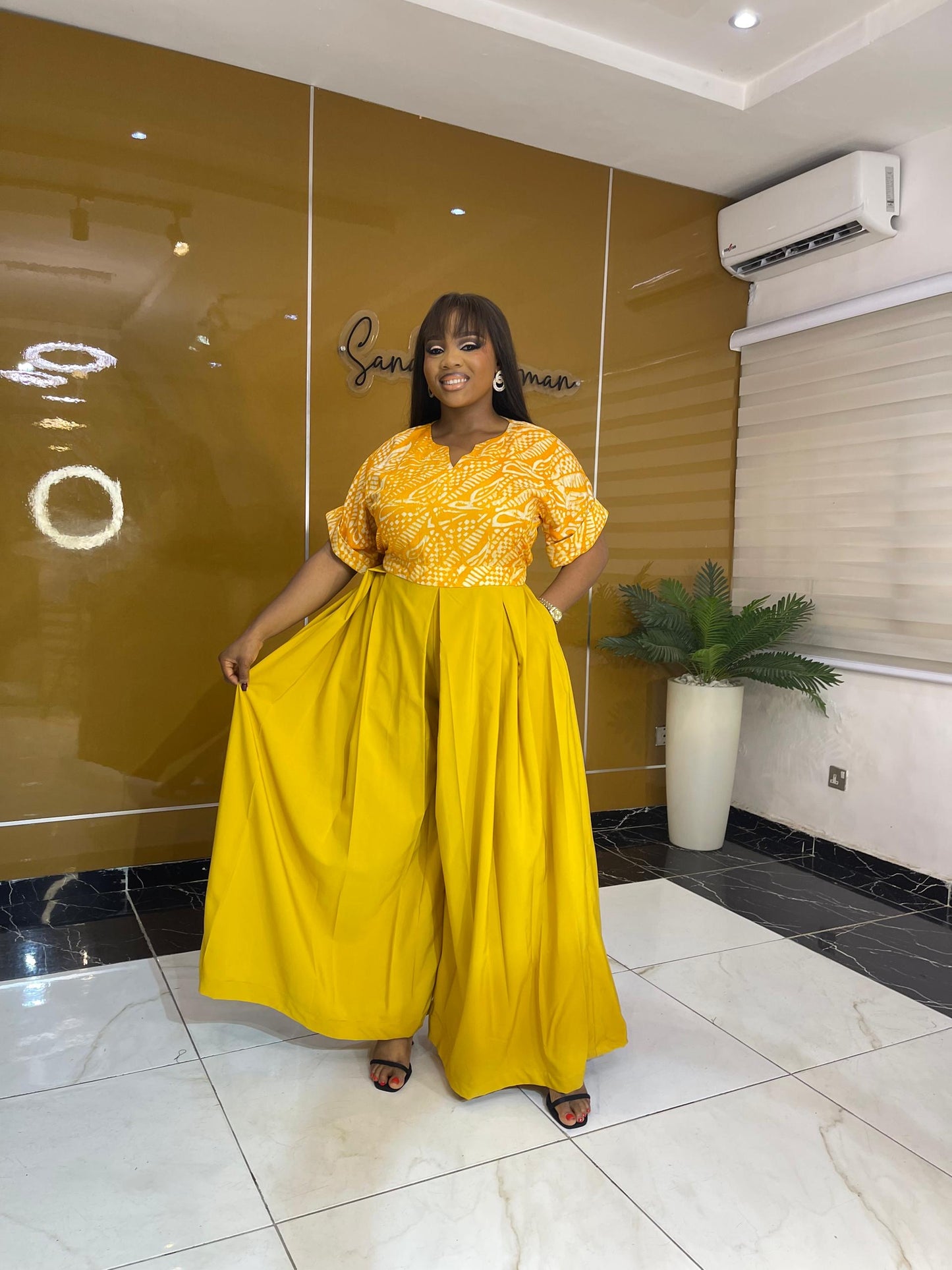 Adire crepe jumpsuit