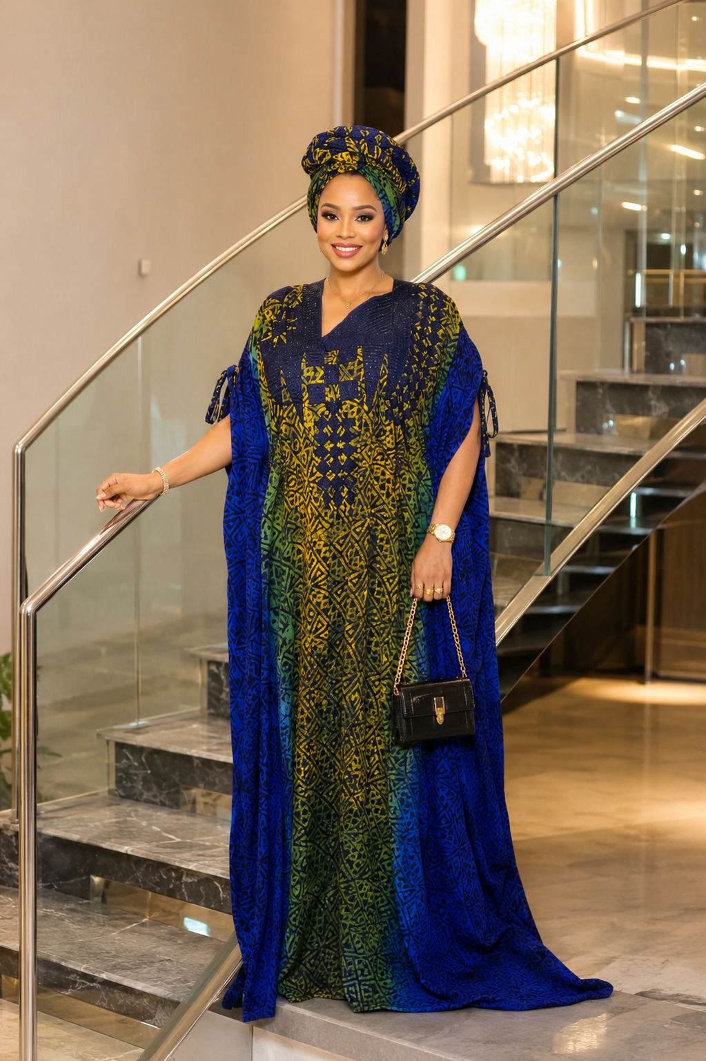 Arewa Adire kaftan