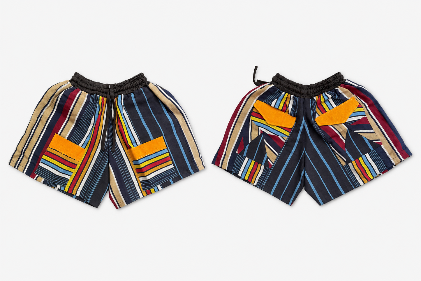 Aso Oke cargo shorts